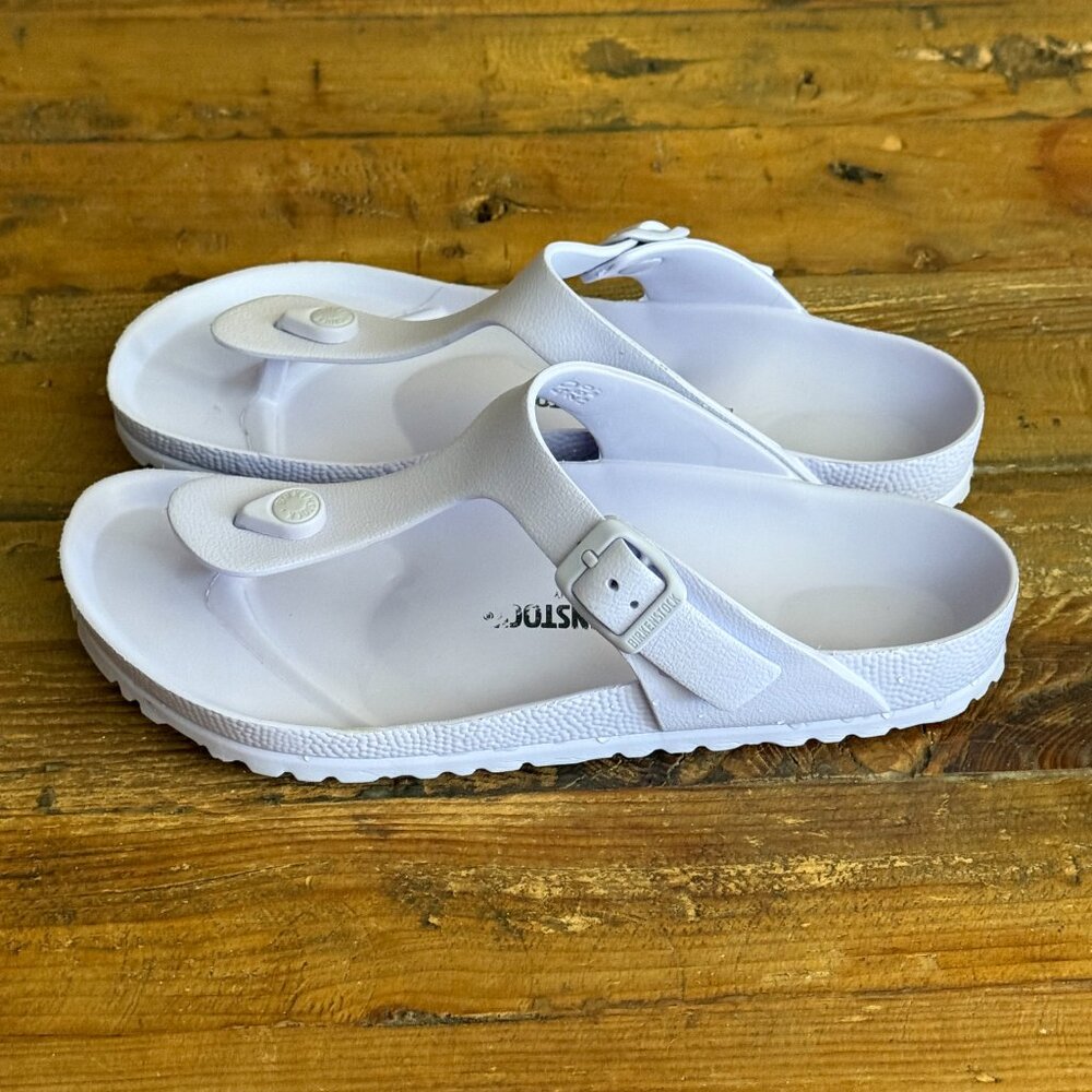 Great Condition Women's Birkenstock Thong Sandal Sz 9- Lavender - Picture 4 of 6